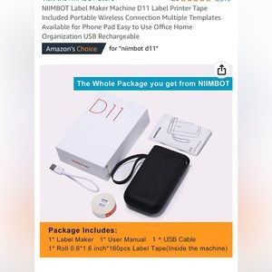 NIIMBOT Label Maker Machine D11 Label Printer